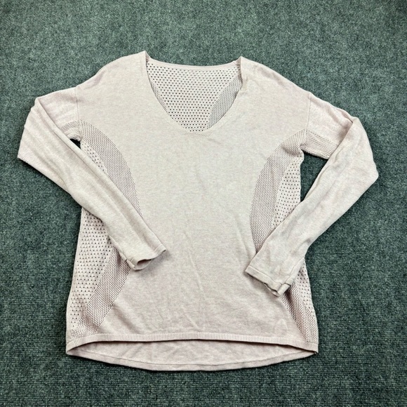 LULULEMON Women’s Light Pink heathered Petals  Still Movement Sweater size: 8 - Picture 1 of 6